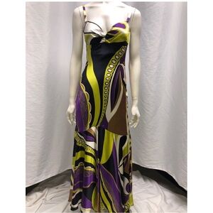 Elegant Multicolor Maxi Dress